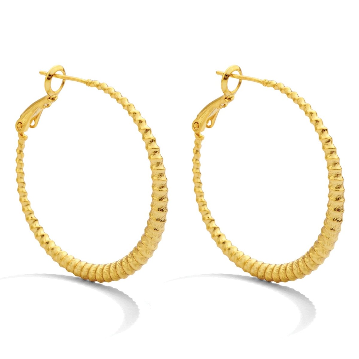 On - Trend Latch Back Hoops - Splendid Iris