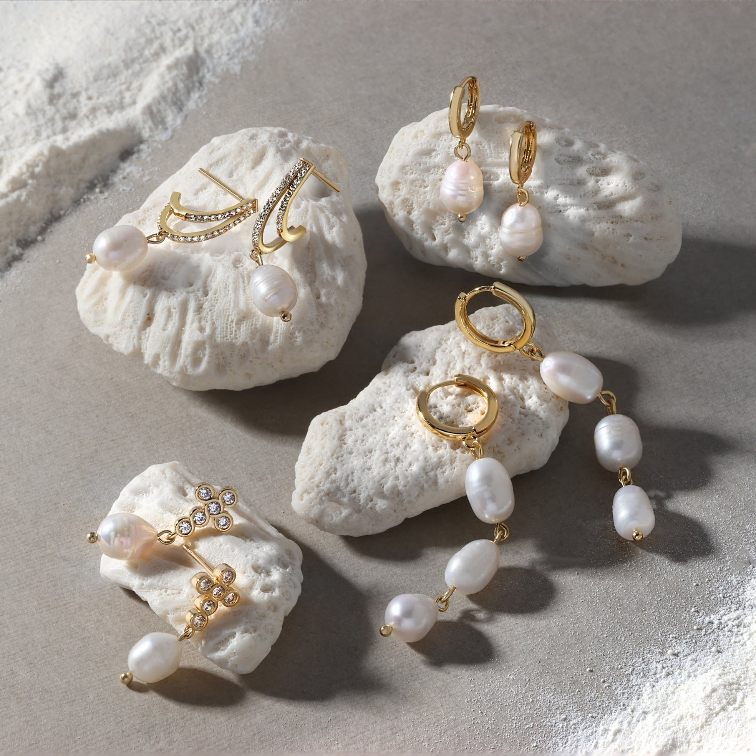 Pave Pearl Drop Earrings - Splendid Iris