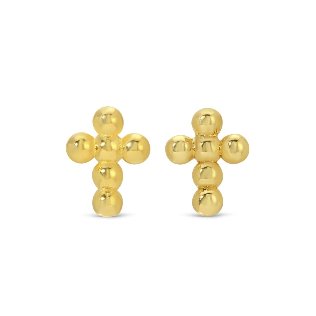 Petite Dot Cross Studs on Velvet Gift Tag - Splendid Iris