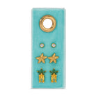 Pineapple and Starfish Velvet Set/3 Stud Gift Set - Splendid Iris