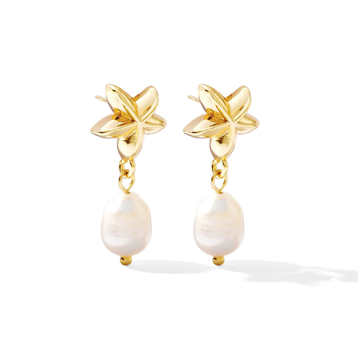 Starfish Pearl Drop Earrings - Splendid Iris