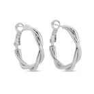 Twisted Latch back Hoops - Splendid Iris