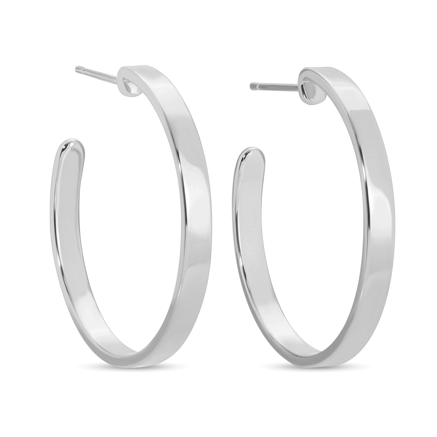 ピアス Flat Round Hoop Earrings #7115 Flat Small 14mm Hoop Earrings in 18k Gold Vermeil | Kendra Scott