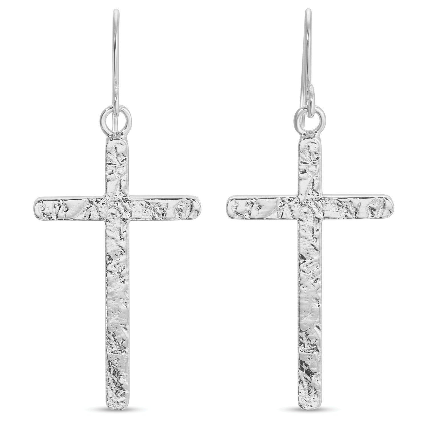 Long Gilded Cross Earrings - Splendid Iris