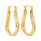 Petite CZ Oblong Latchback Earrings - Splendid Iris