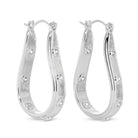 Petite CZ Oblong Latchback Earrings - Splendid Iris