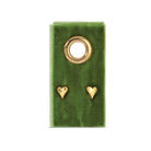 Simple Heart Studs on Velvet Gift Tag - Splendid Iris