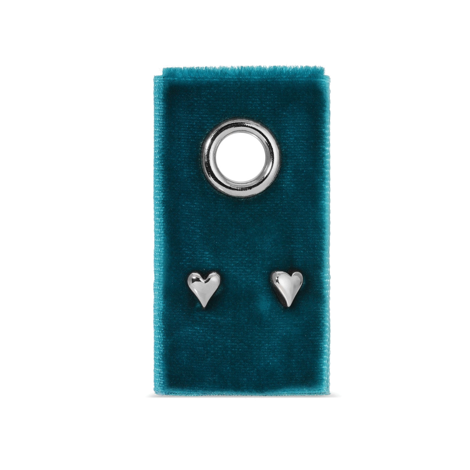 Simple Heart Studs on Velvet Gift Tag - Splendid Iris