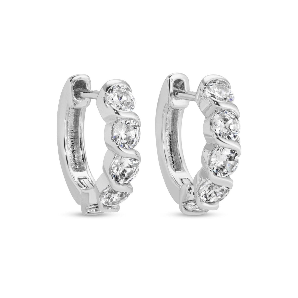 Small CZ Huggies - Splendid Iris