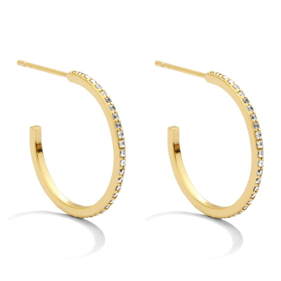 Pave Hoops - Splendid Iris