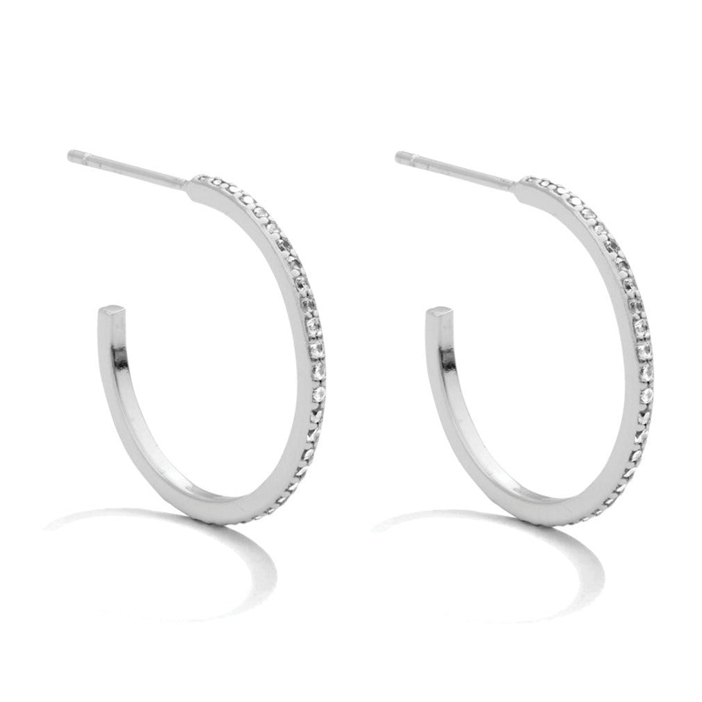 Pave Hoops - Splendid Iris