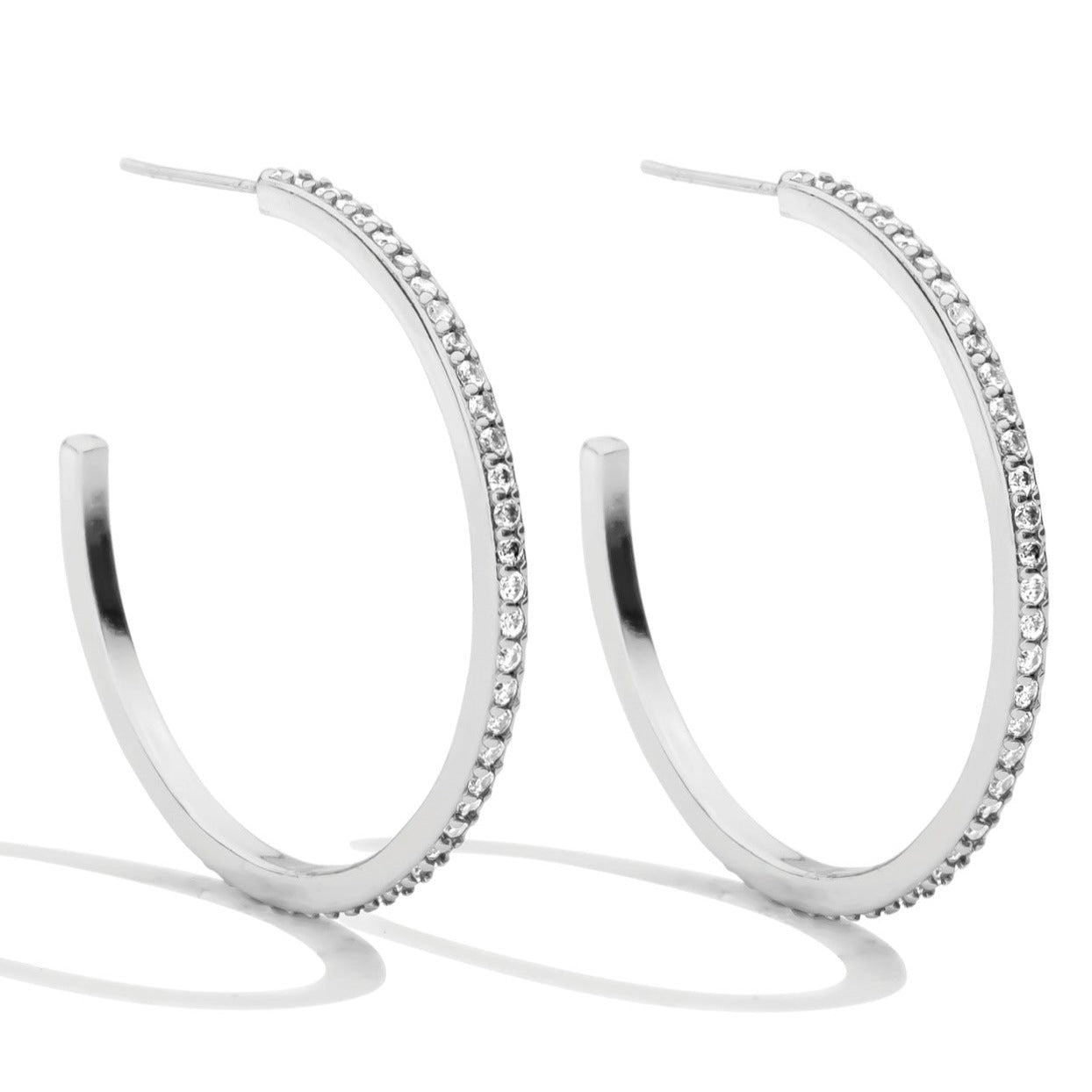 Pave Hoops - Splendid Iris