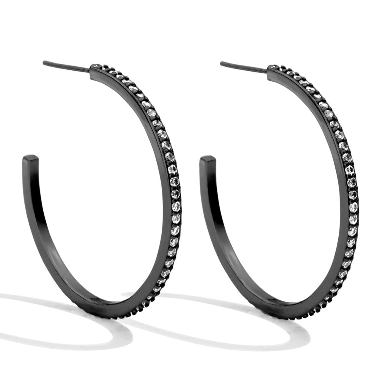 Pave Hoops - Splendid Iris