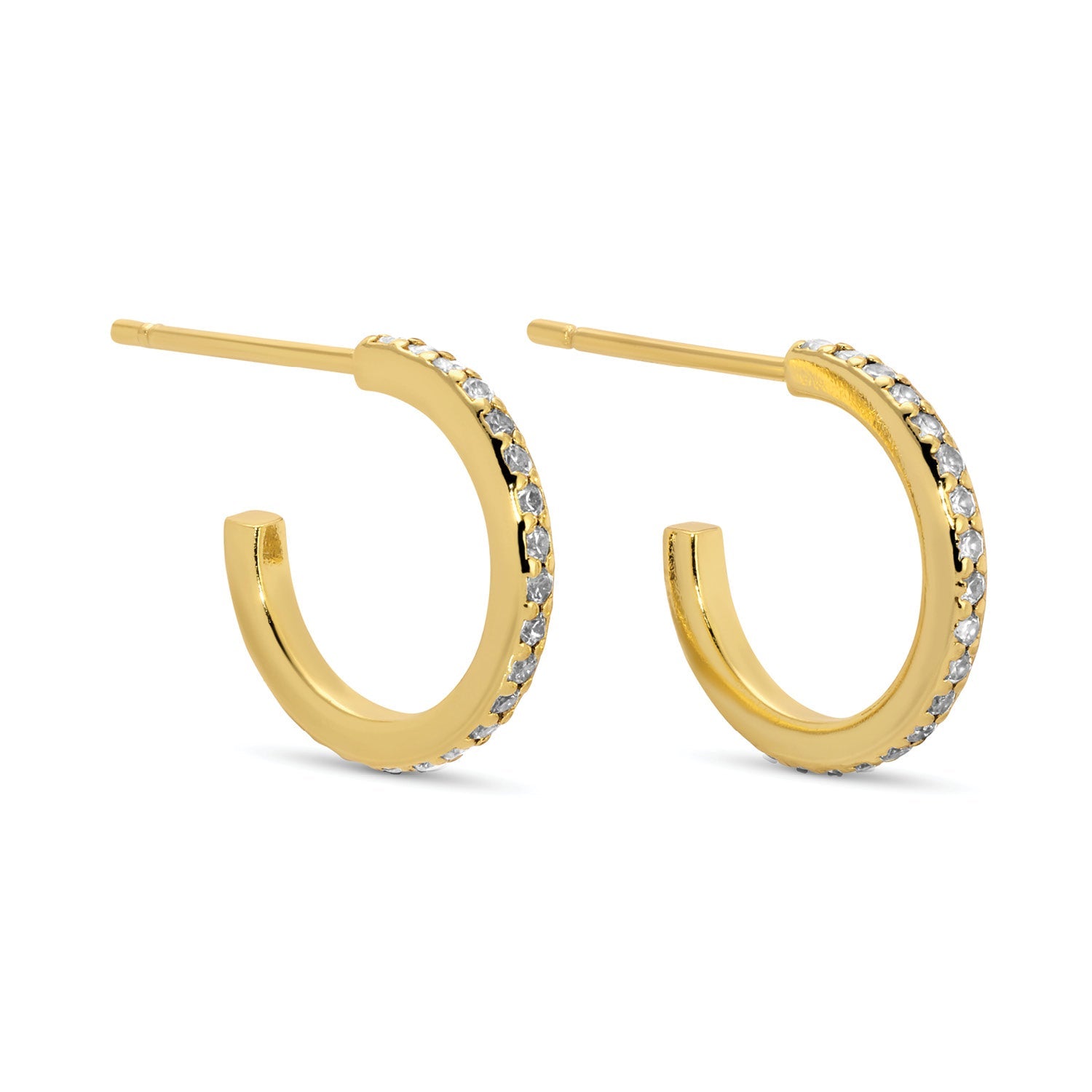 Pave Hoops - Splendid Iris