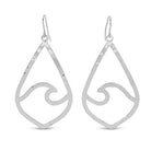 The Ocean is Calling, Long Wave Earrings - Splendid Iris