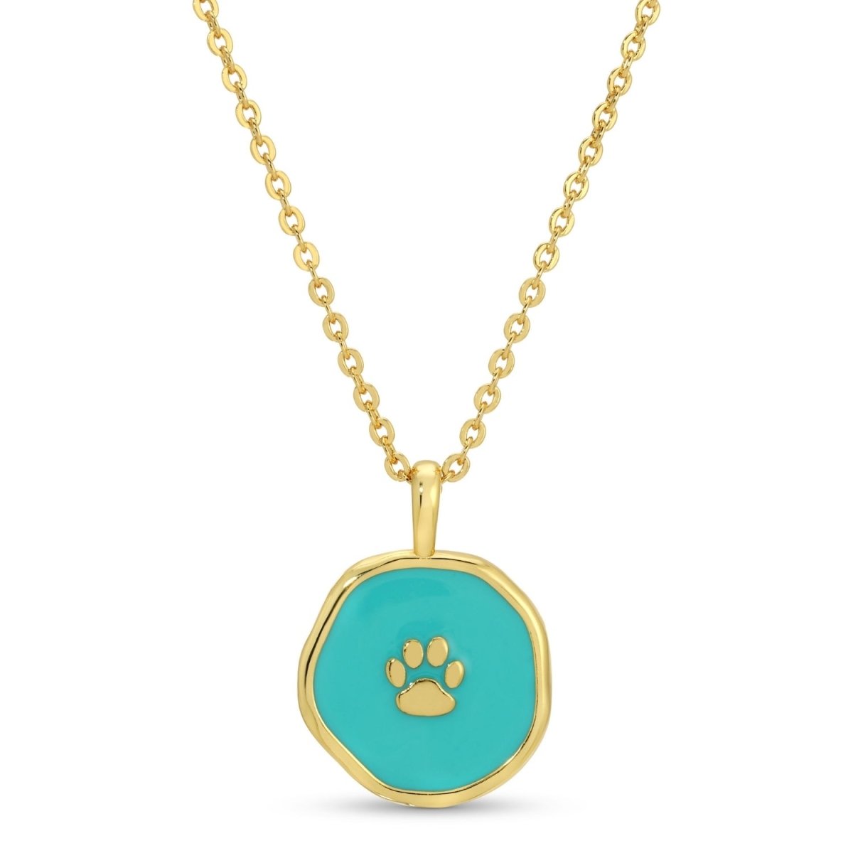 Paw Print Necklace - Splendid Iris