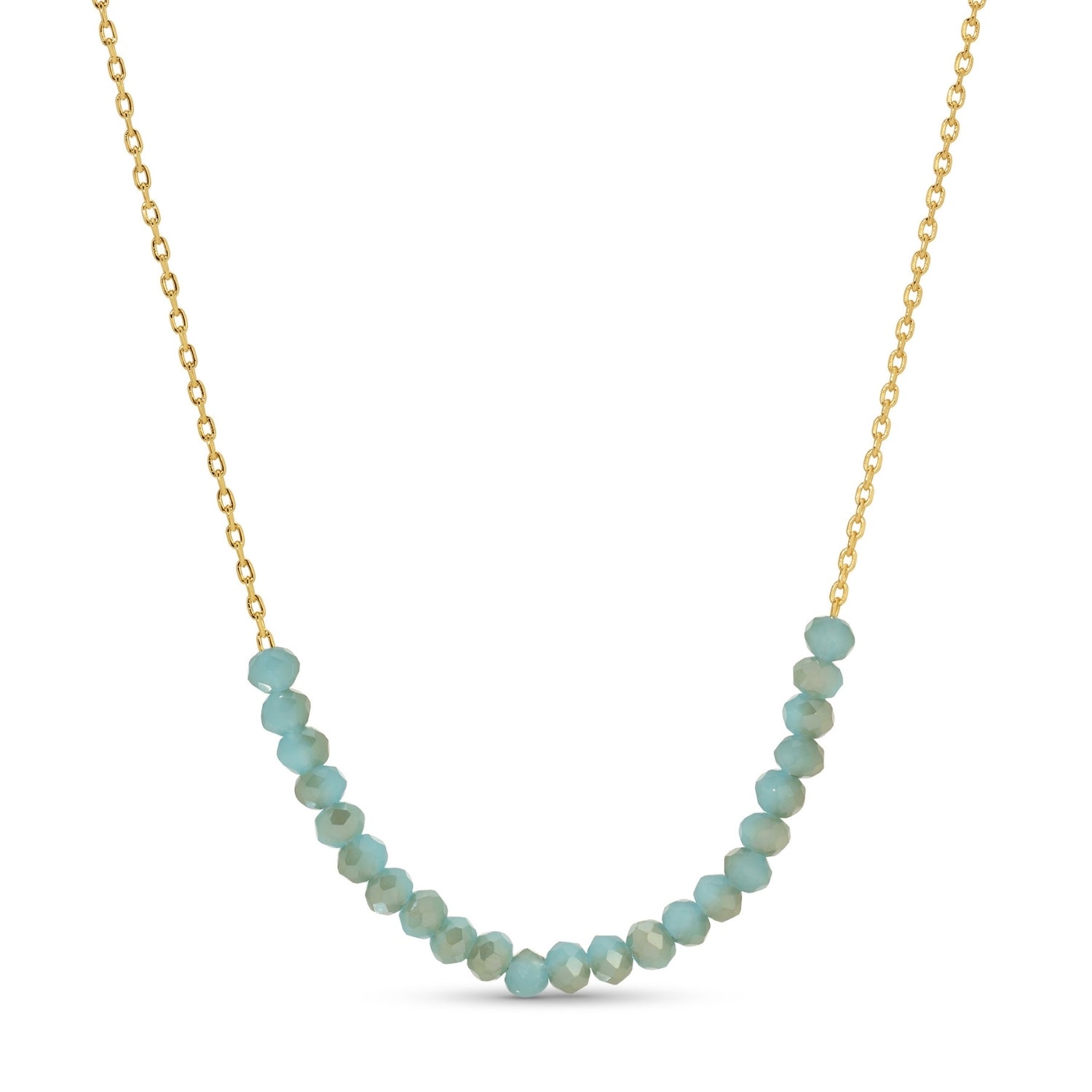 Delicate Crystal Accented Necklace - Splendid Iris