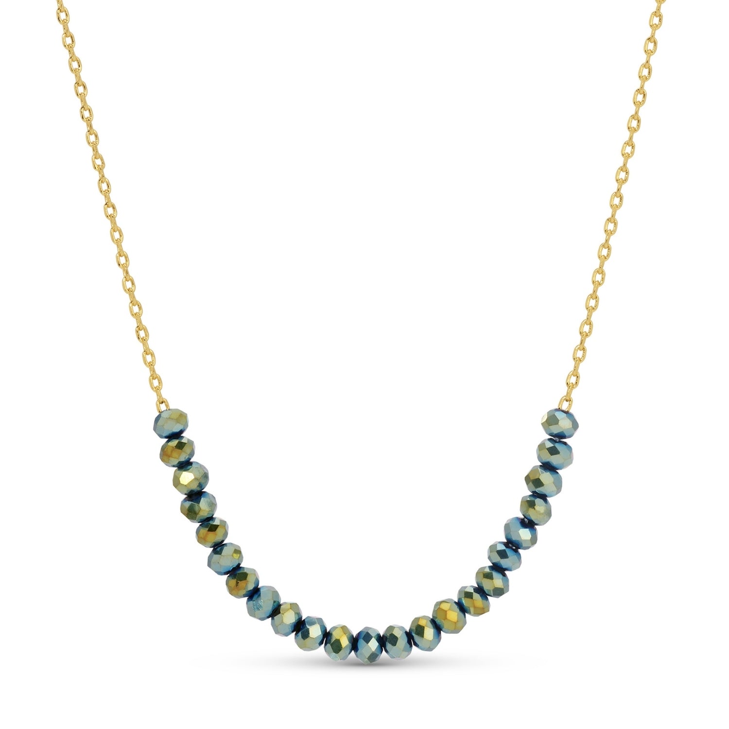 Delicate Crystal Accented Necklace - Splendid Iris