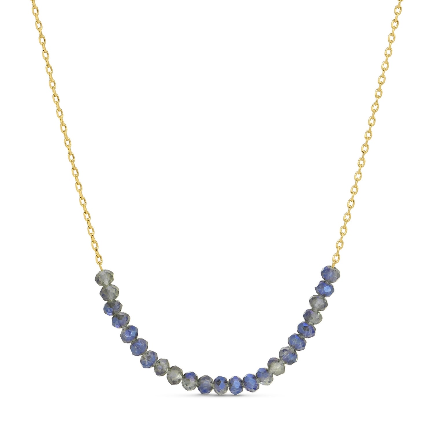 Delicate Crystal Accented Necklace - Splendid Iris