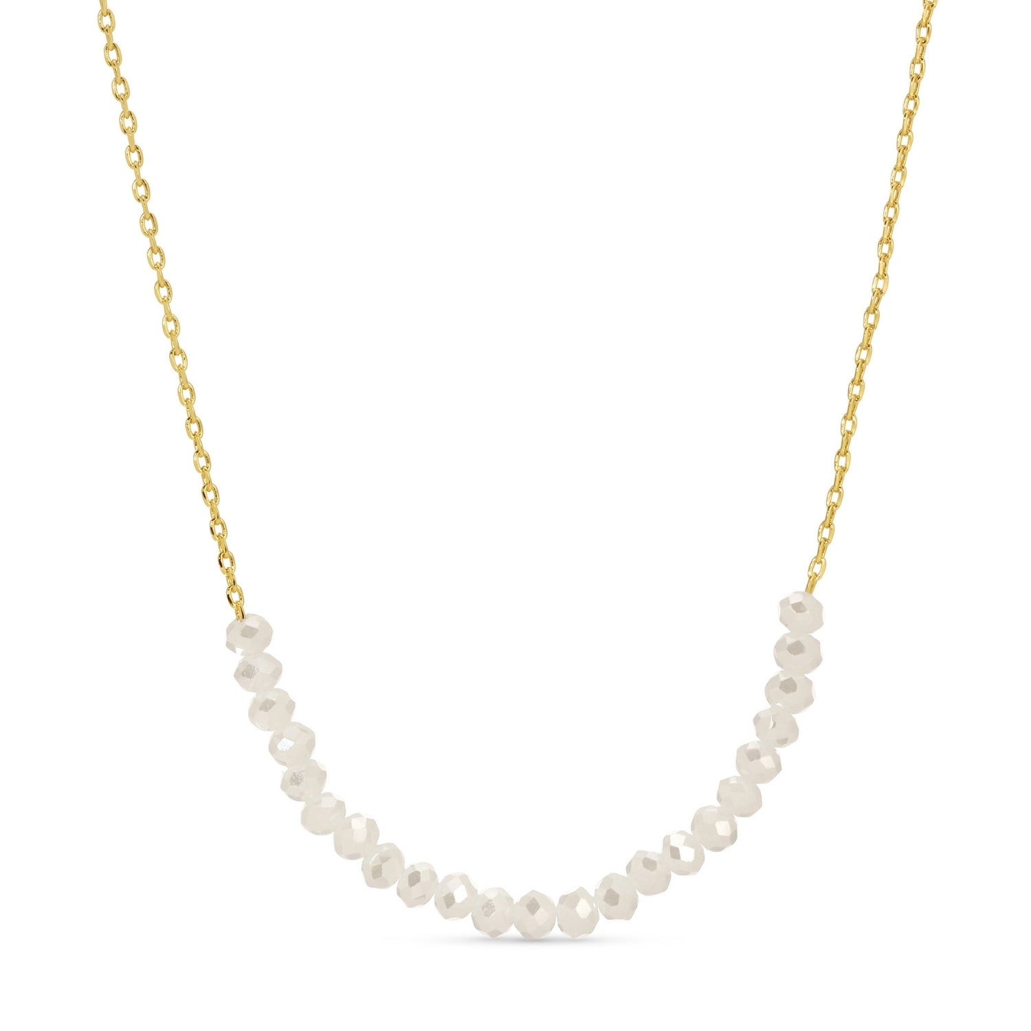 Delicate Crystal Accented Necklace - Splendid Iris