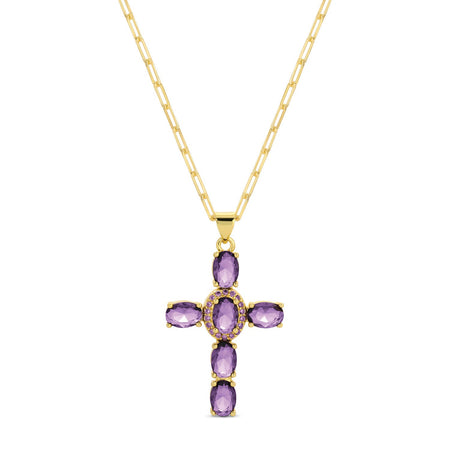 Eye-Catching Cross Pendant with Paperclip Chain | Splendid Iris