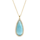 Piper, Long Shimmer Stone Pendant Necklace - Splendid Iris