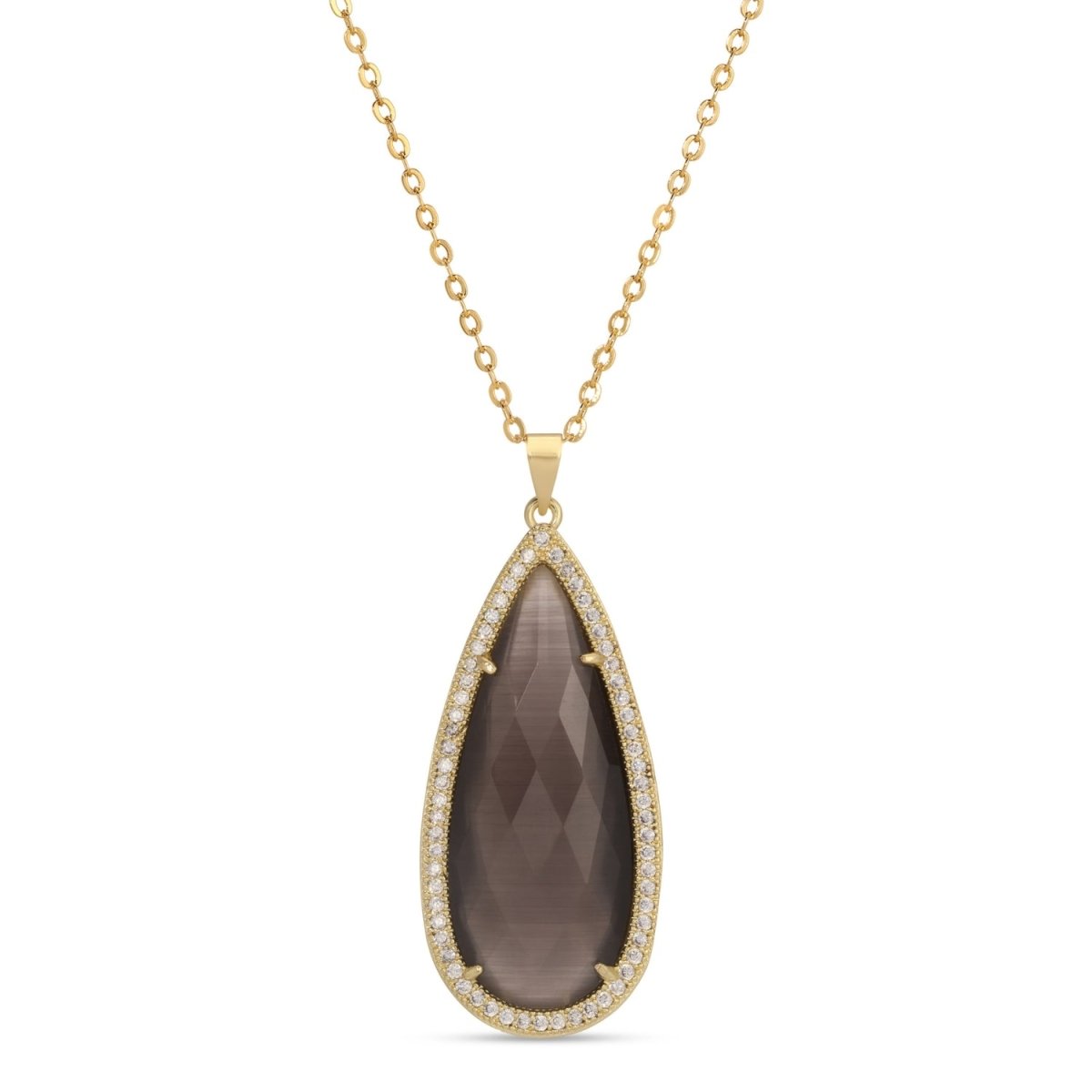 Piper Long Shimmer Stone Pendant Necklace - Splendid Iris