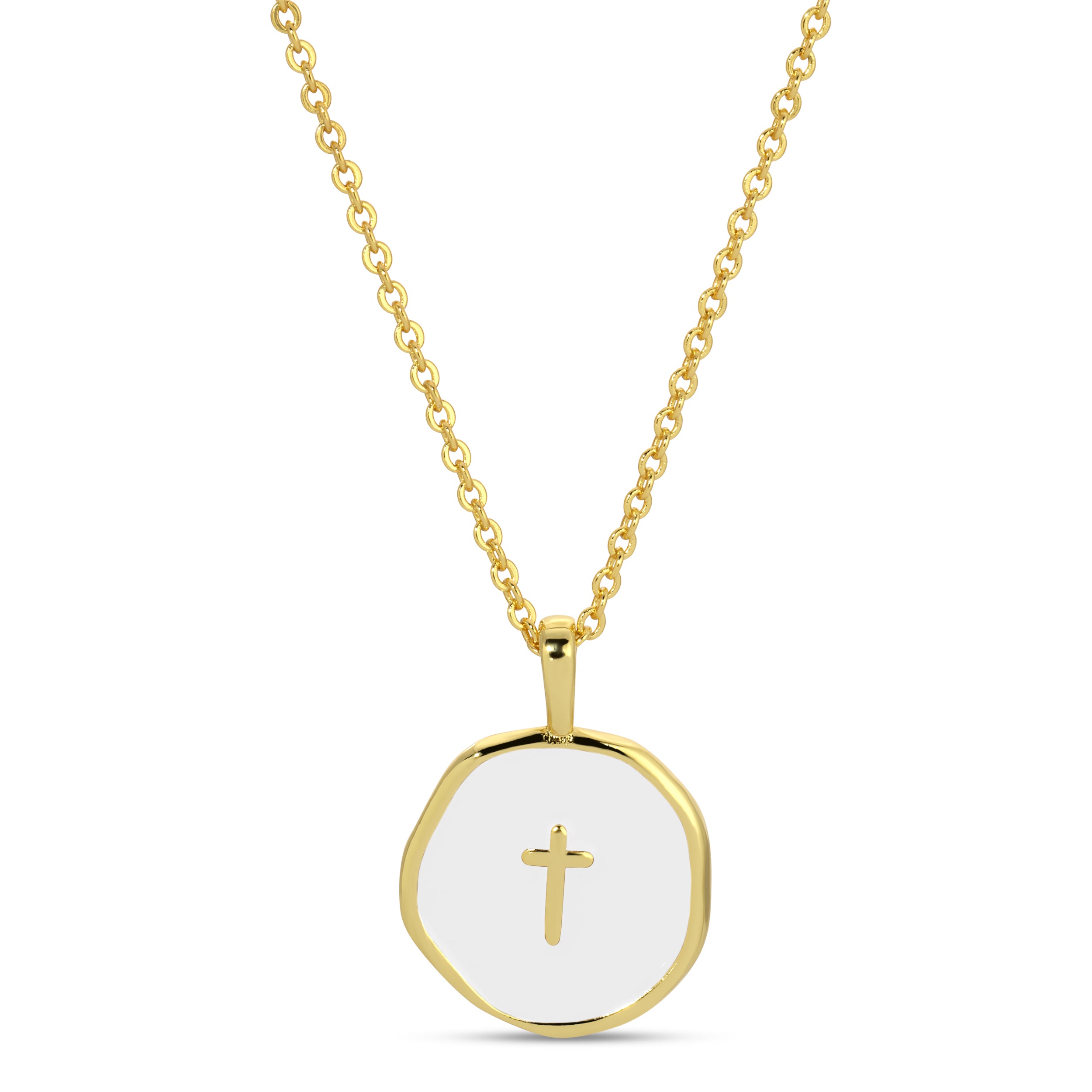 Tiny Cross Pendant - Splendid Iris