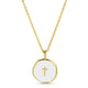Minimal Cross Medallion Necklace - Splendid Iris