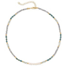 Sparkle and Shine Pearl Accented Collar Necklace - Splendid Iris