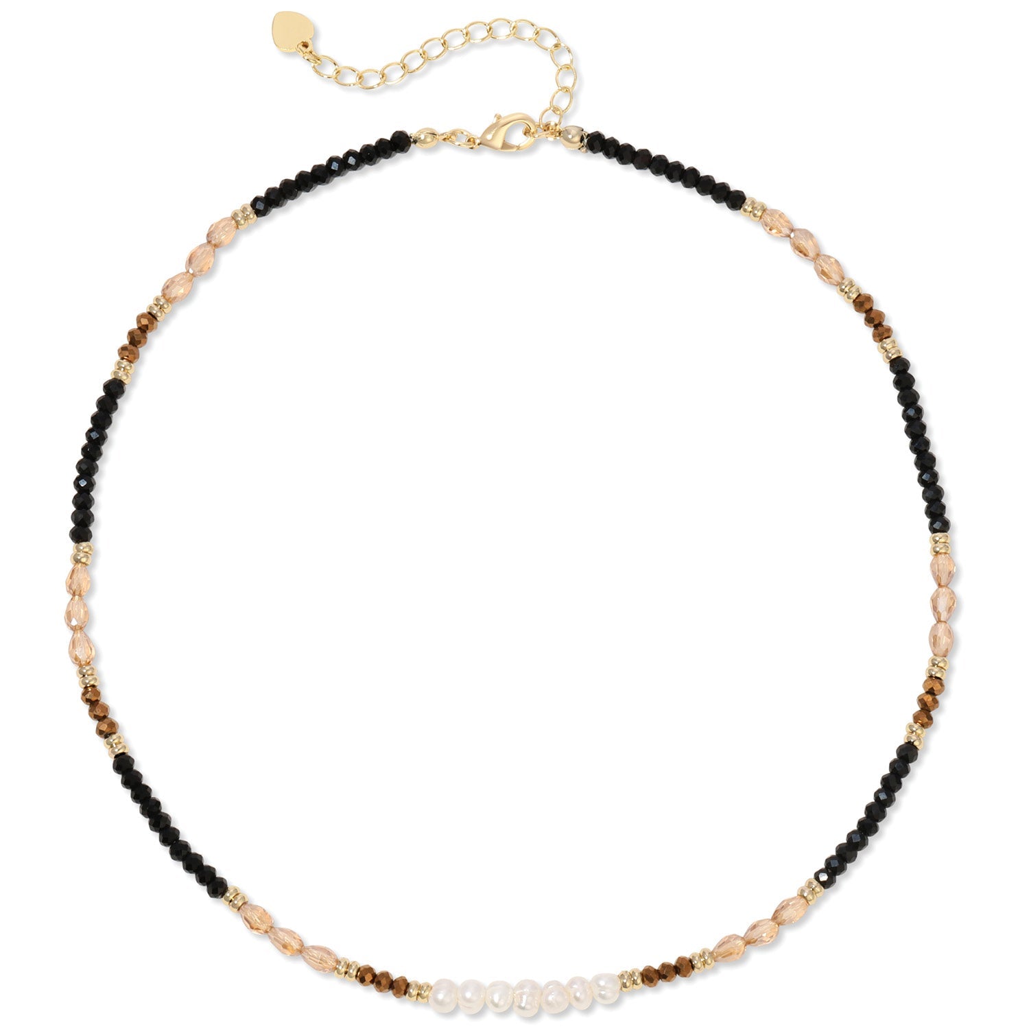 Sparkle and Shine Pearl Accented Collar Necklace - Splendid Iris