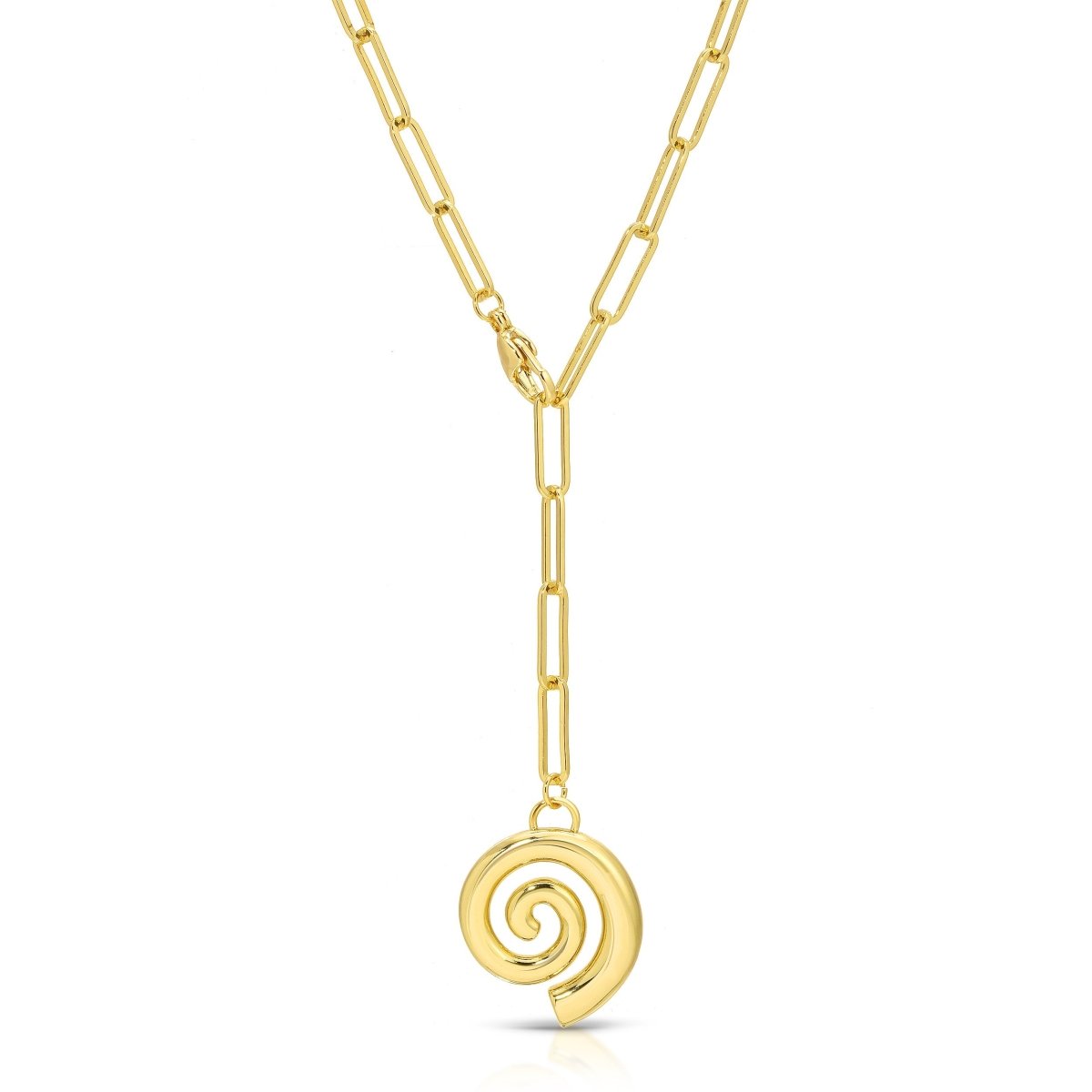 Adjustable Lariat Swirl Pendant Necklace - Splendid Iris