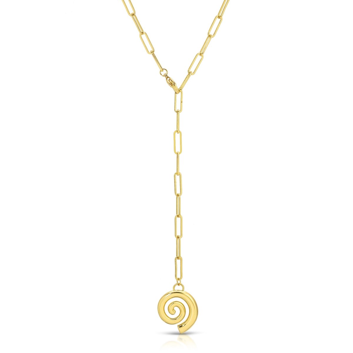Adjustable Lariat Swirl Pendant Necklace - Splendid Iris