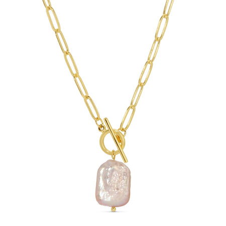 【honkyo】Baroque Studded Necklace Baroque Pearl Toggle Necklace – Splendid Iris