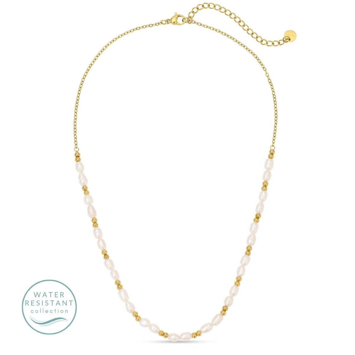 Beaded Pearl Necklace - Water Resistant - Splendid Iris