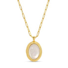 Bold Mother of Pearl Pendant Necklace - Splendid Iris