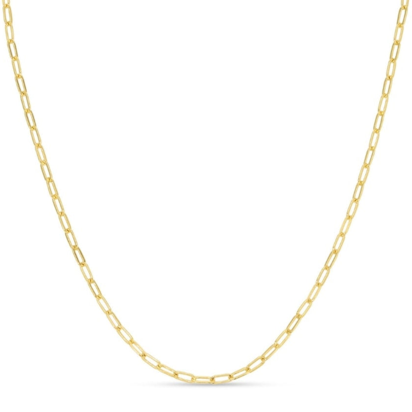 18k Gold Plated Paperclip Necklace – Splendid Iris