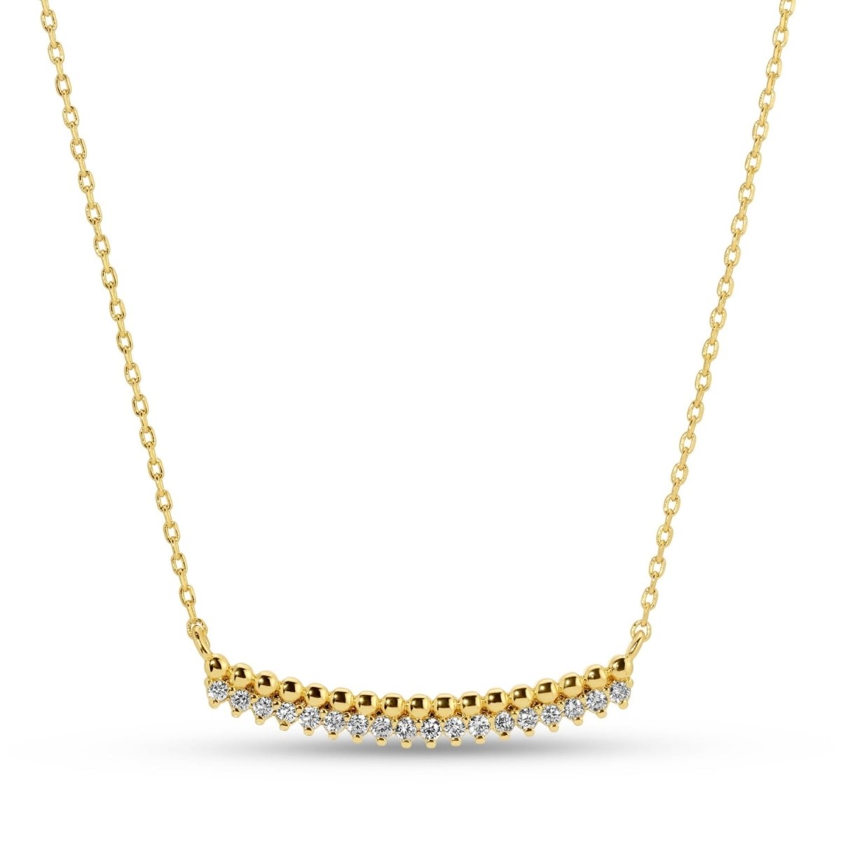 Dot and CZ Pendant Necklace - Splendid Iris