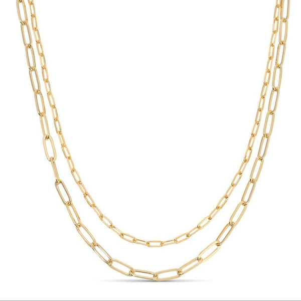 Paperclip 18k Gold Plated Chains | Classic Jewelry – Splendid Iris