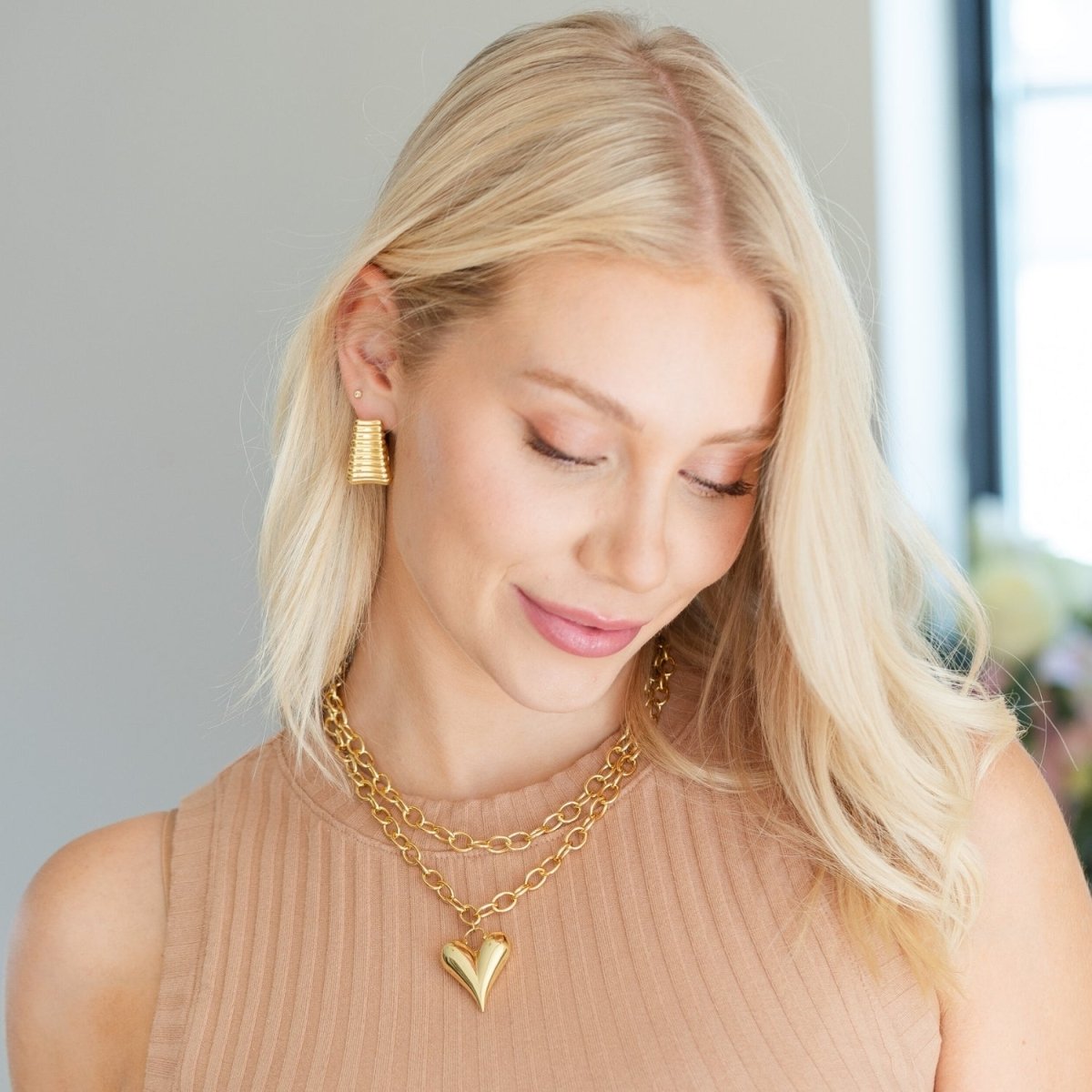 Bubble Heart Statement Necklace - Splendid Iris