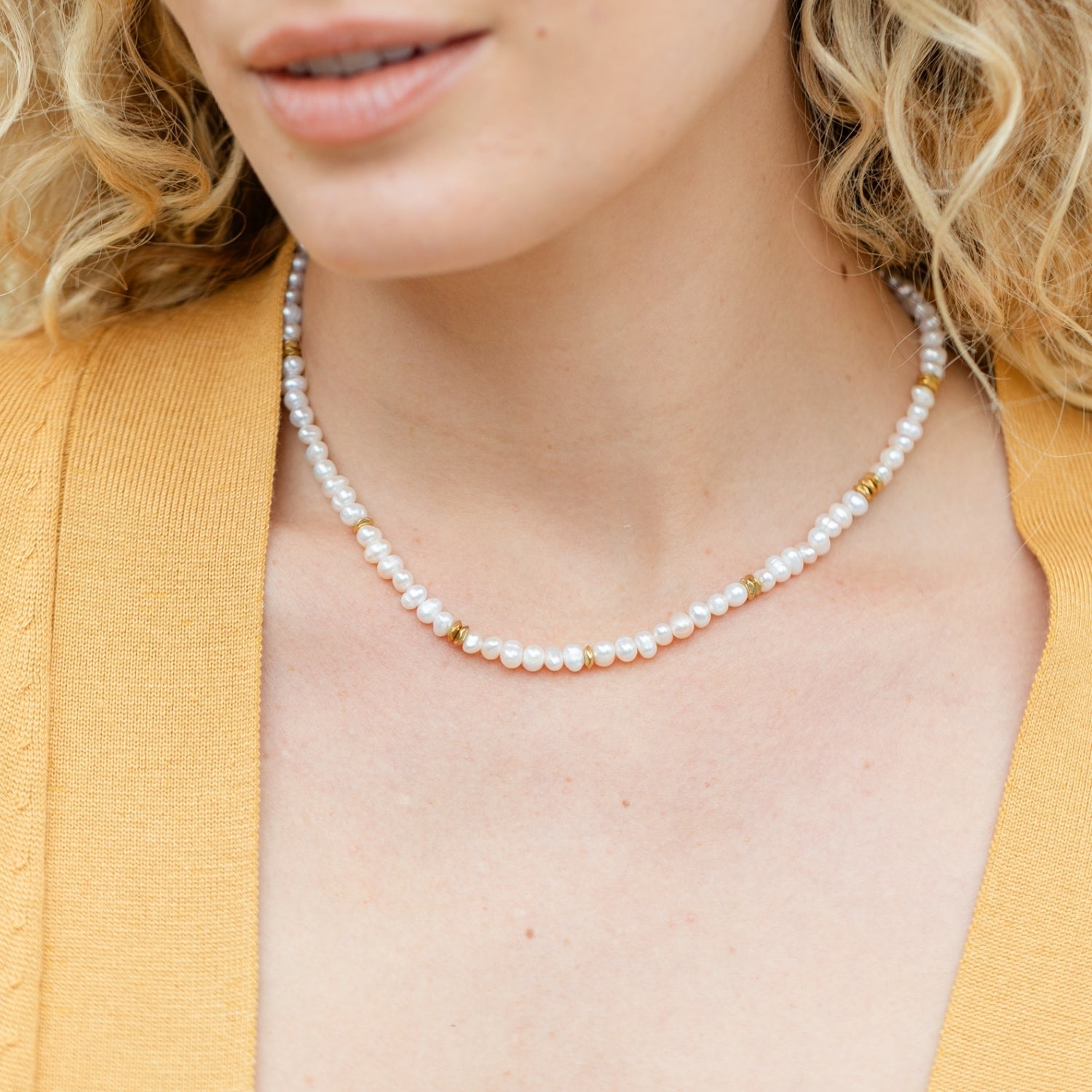 Fresh Water Pearl Necklace, Water Resistant - Splendid Iris