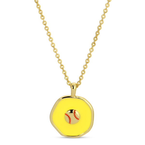 【HYERES LOR】H Edition Orbit Line Ball Necklace (Combi) Solid Gold Ball Pendant Necklace | Sarah Elise Jewelry
