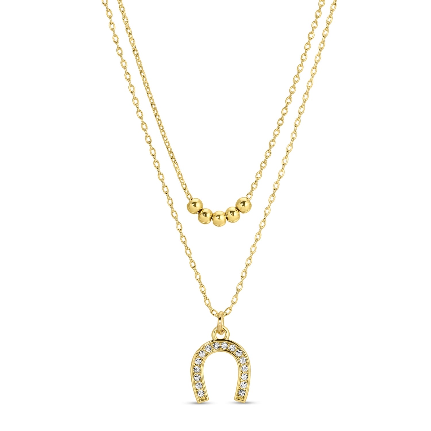 Layered Horseshoe Necklace - Splendid Iris