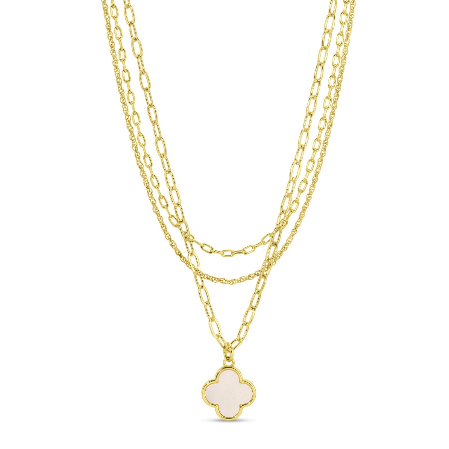 Layered Quatrefoil Necklace - Splendid Iris