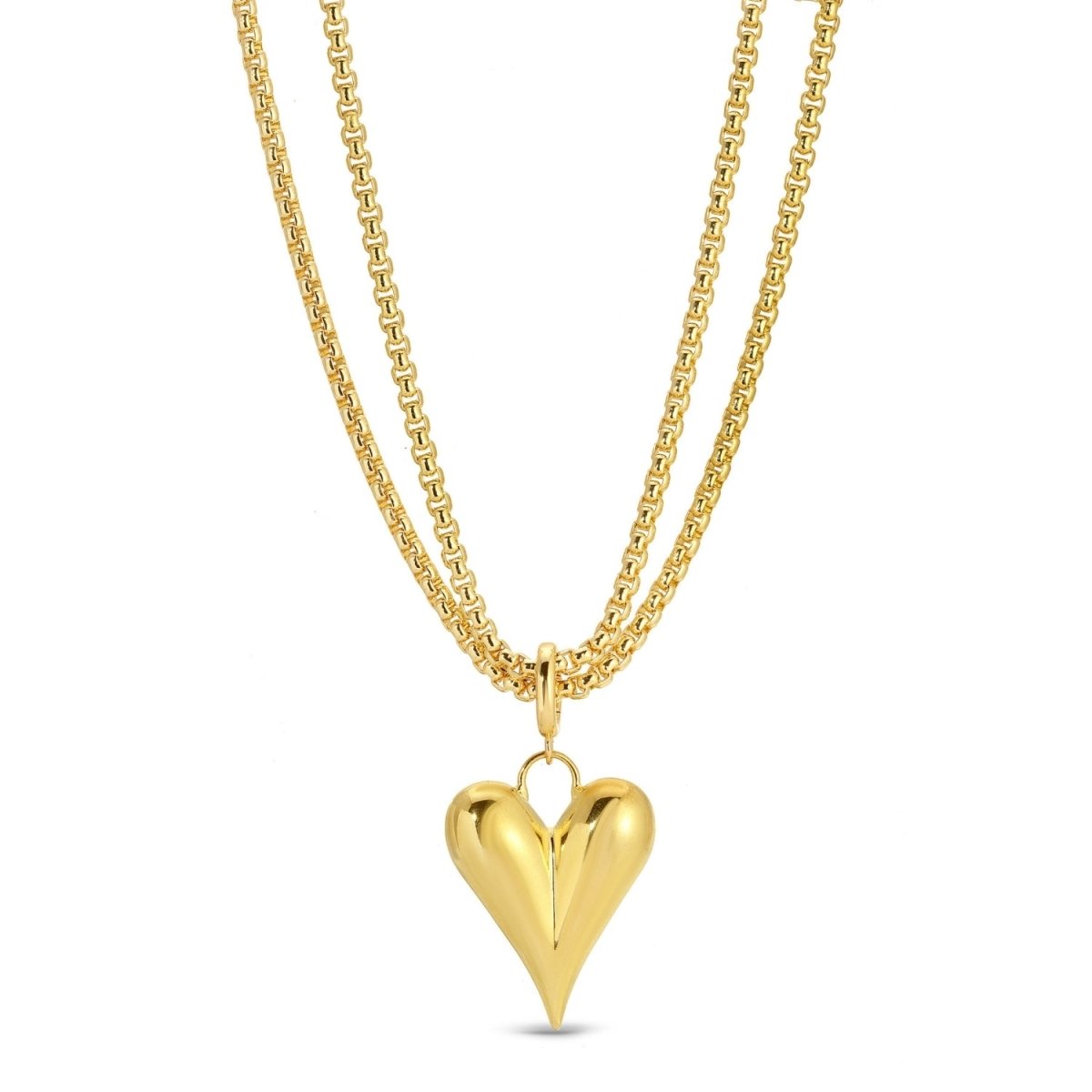 Long or Doubled Up Elongated Bubble Heart Necklace - Splendid Iris