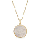 Lotus Blossom, Etched Shell Pendant Necklace - Splendid Iris