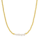 Pearl Accented Beaded Necklace - Splendid Iris