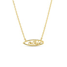 Petite Surfboard Wave Necklace - Splendid Iris