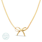 Put a Bow On It! Delicate Bow Necklace - Splendid Iris