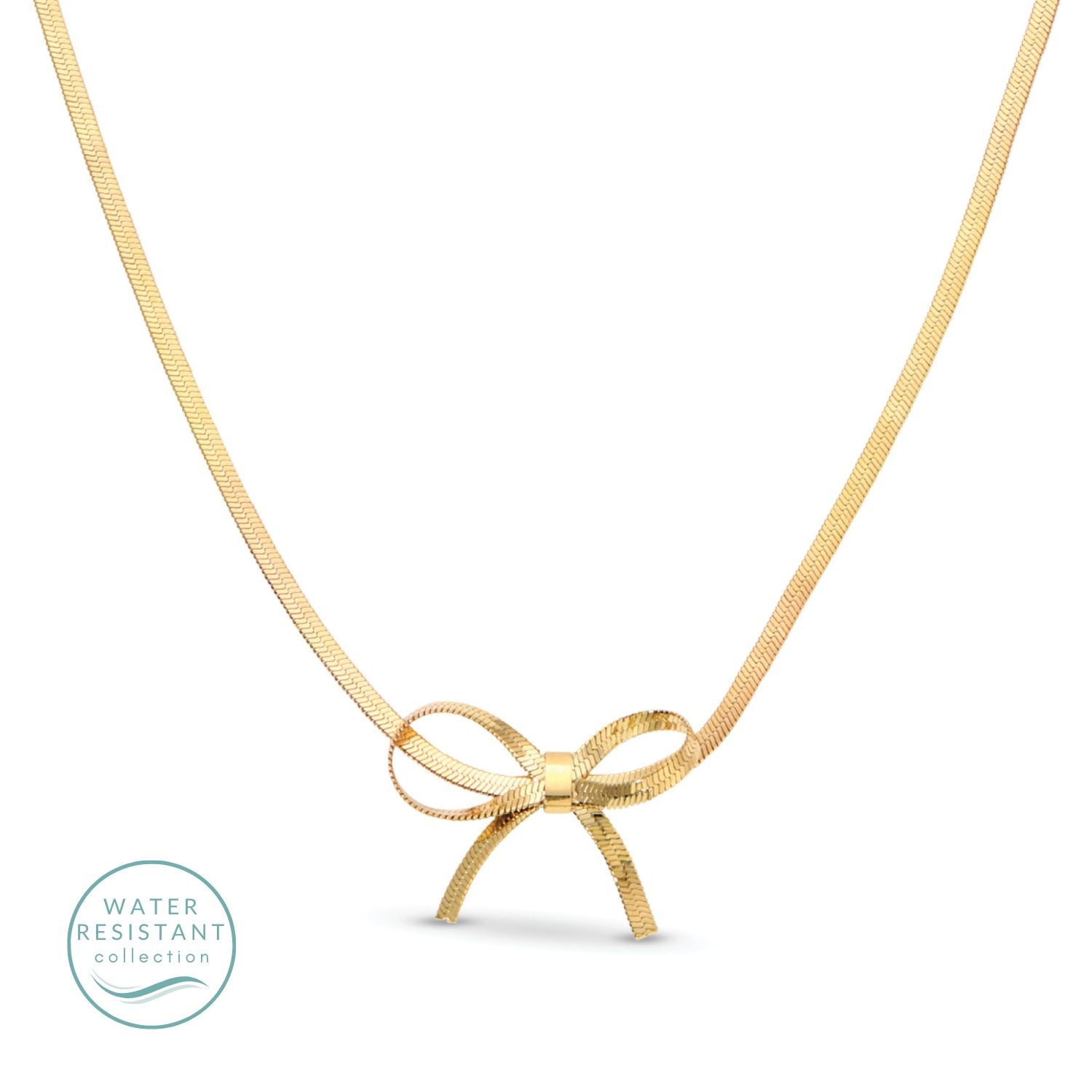 Put a Bow On It! Delicate Bow Necklace - Splendid Iris